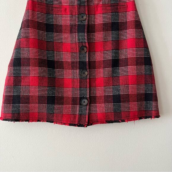 Derek Lam 10 Crosby Red Plaid Mini Skirt - Picture 4 of 7